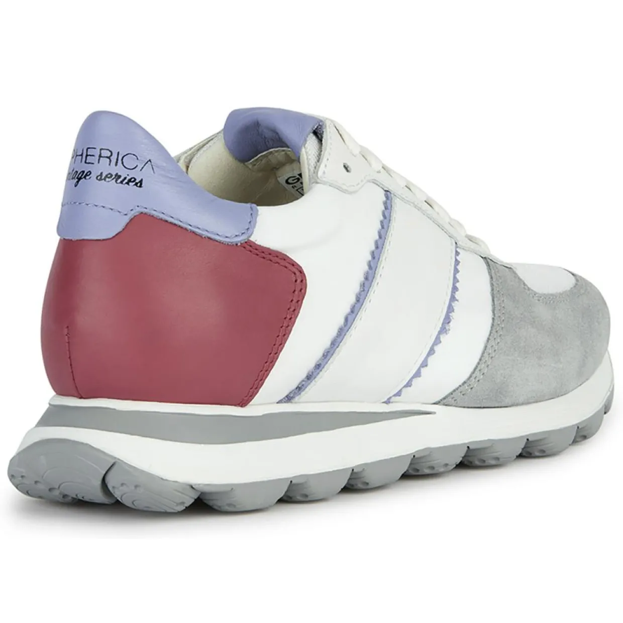 Baskets en Cuir Spherica blanc/cyclamen-Geox Outlet