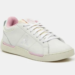Baskets en Cuir Stadium blanc/rose-Le Coq Sportif Online