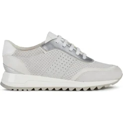 Femme Geox Baskets^Baskets en Cuir Tabelya blanc cassé/gris