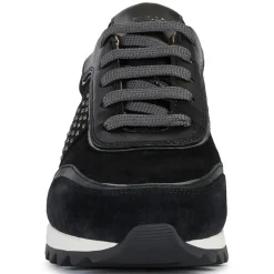 Baskets en Cuir Tabelya noir/métallique-Geox Hot