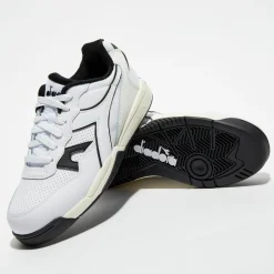 Baskets en Cuir Winner blanc/gris-Diadora Discount