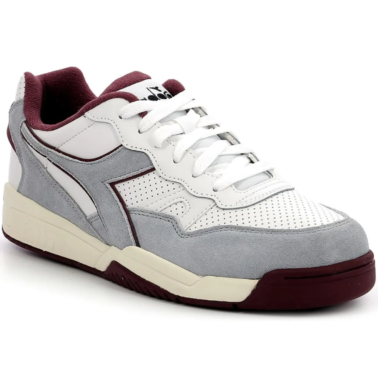 Baskets en Cuir Winner Sl gris/blanc/rouge-Diadora Online