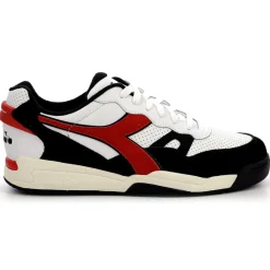 Homme Diadora Baskets^Baskets en Cuir Winner Sl noir/rouge/blanc
