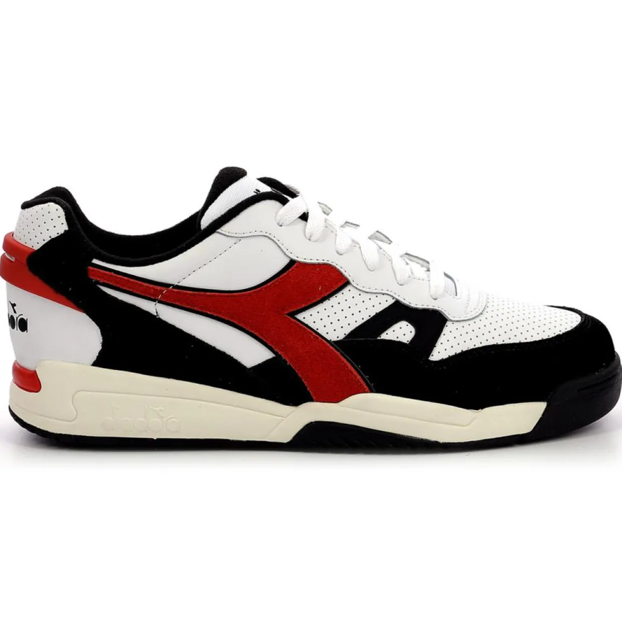 Homme Diadora Baskets^Baskets en Cuir Winner Sl noir/rouge/blanc