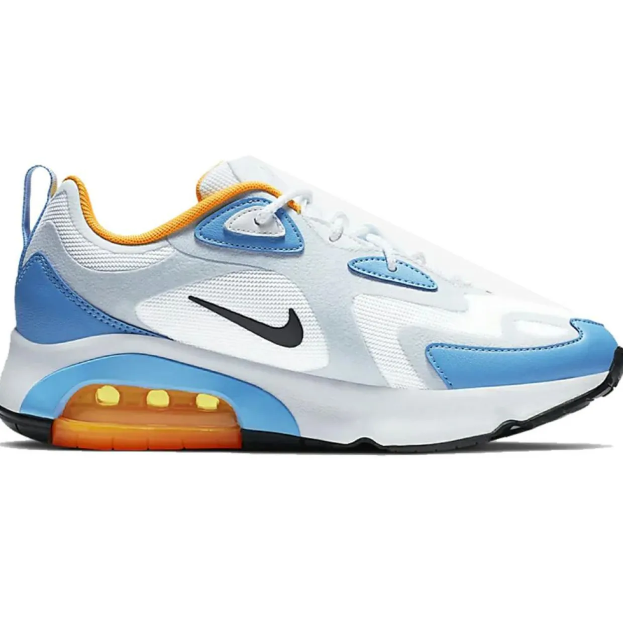 Homme Nike Baskets^Baskets en Tissu & Cuir Air Max 200 blanc/bleu/orange