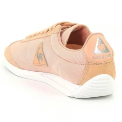 Baskets en Toile & Velours de Cuir Quartz rose/argenté-Le Coq Sportif Outlet