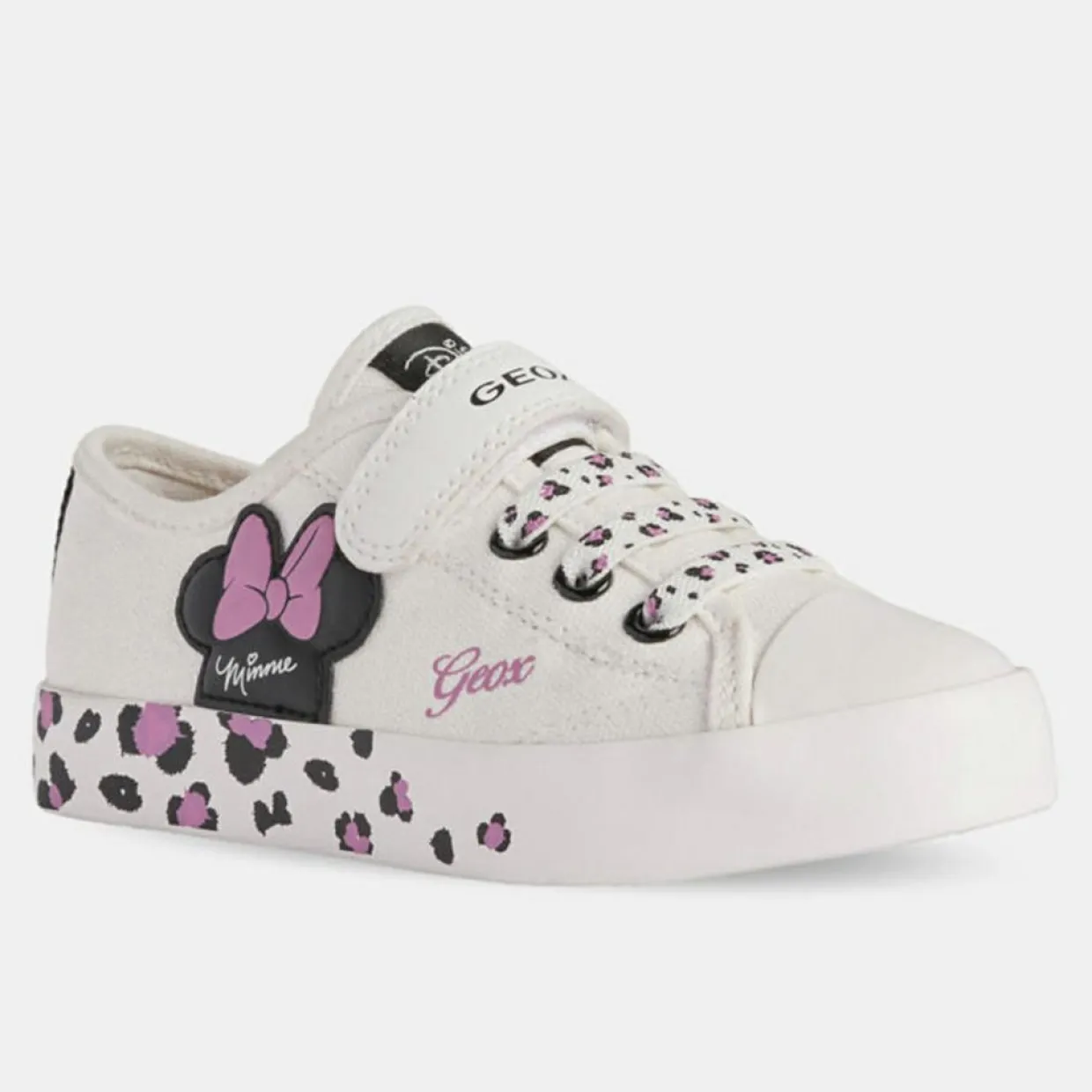 Enfant Geox Fille^Baskets en Toile Ciak X Disney blanches