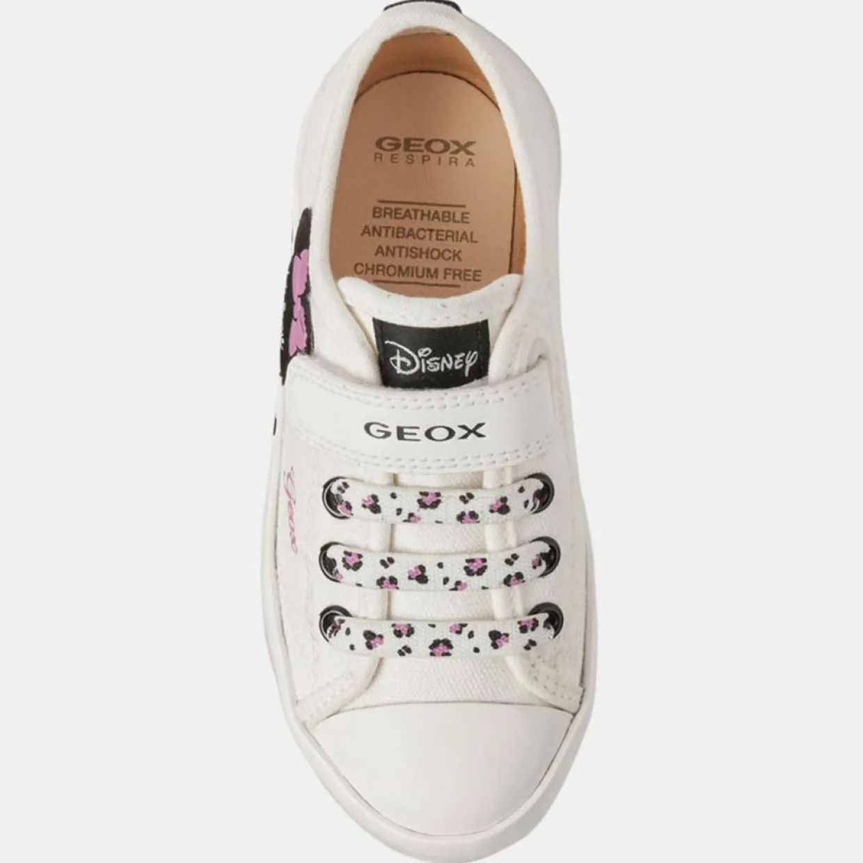 Enfant Geox Fille^Baskets en Toile Ciak X Disney blanches
