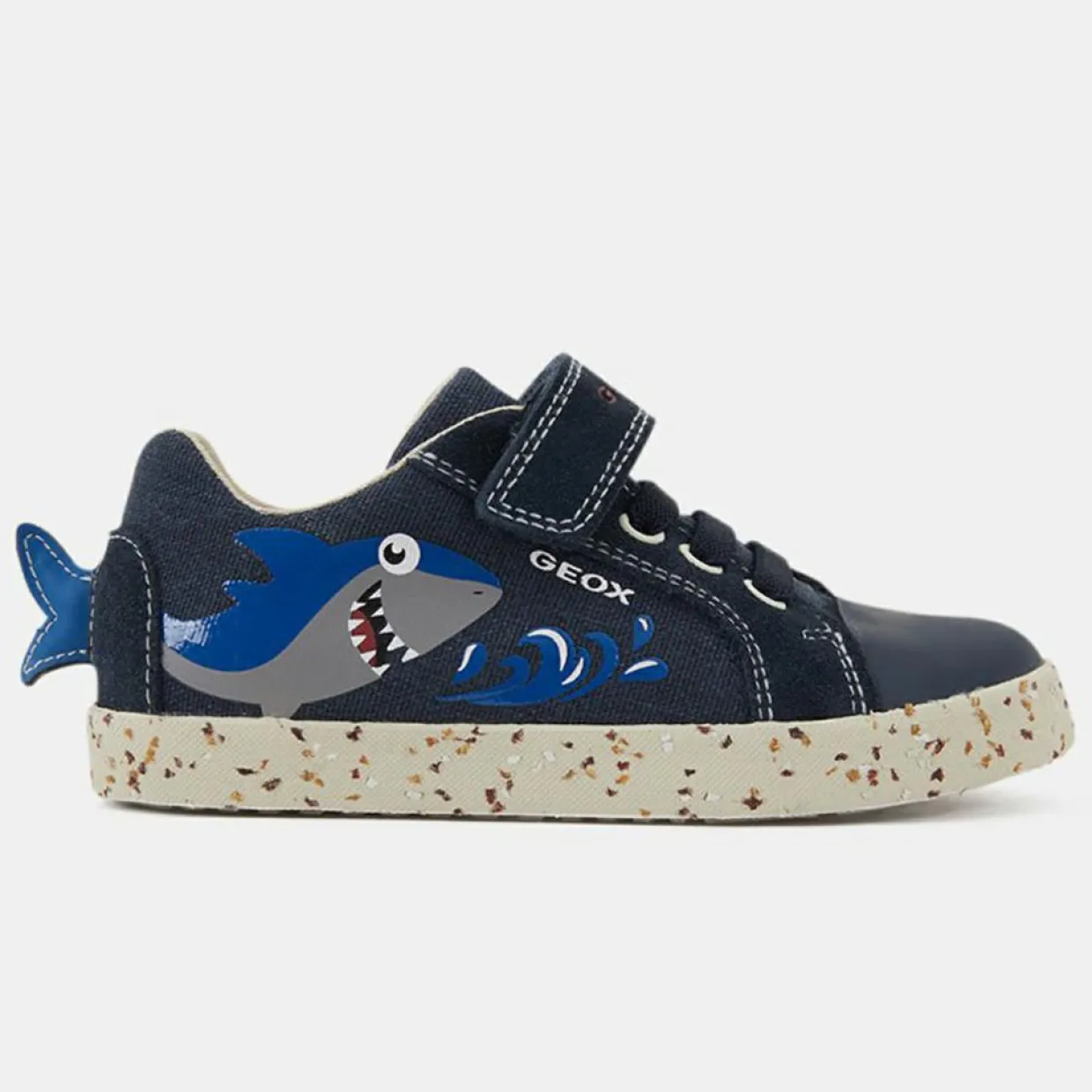 Enfant Geox Bébé^Baskets en Toile de coton Kilwi bleues