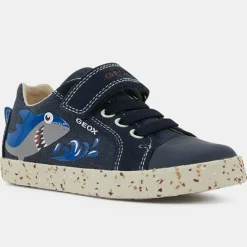 Enfant Geox Bébé^Baskets en Toile de coton Kilwi bleues