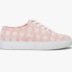 Femme Bocage Baskets^Baskets en Toile Nikolaus vichy rose corail