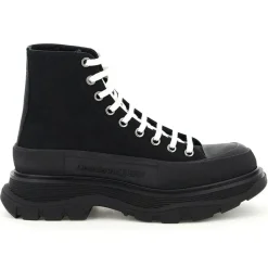 Homme Alexander McQueen Baskets^Baskets en Toile Tread Slick noires