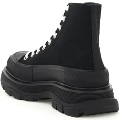 Homme Alexander McQueen Baskets^Baskets en Toile Tread Slick noires