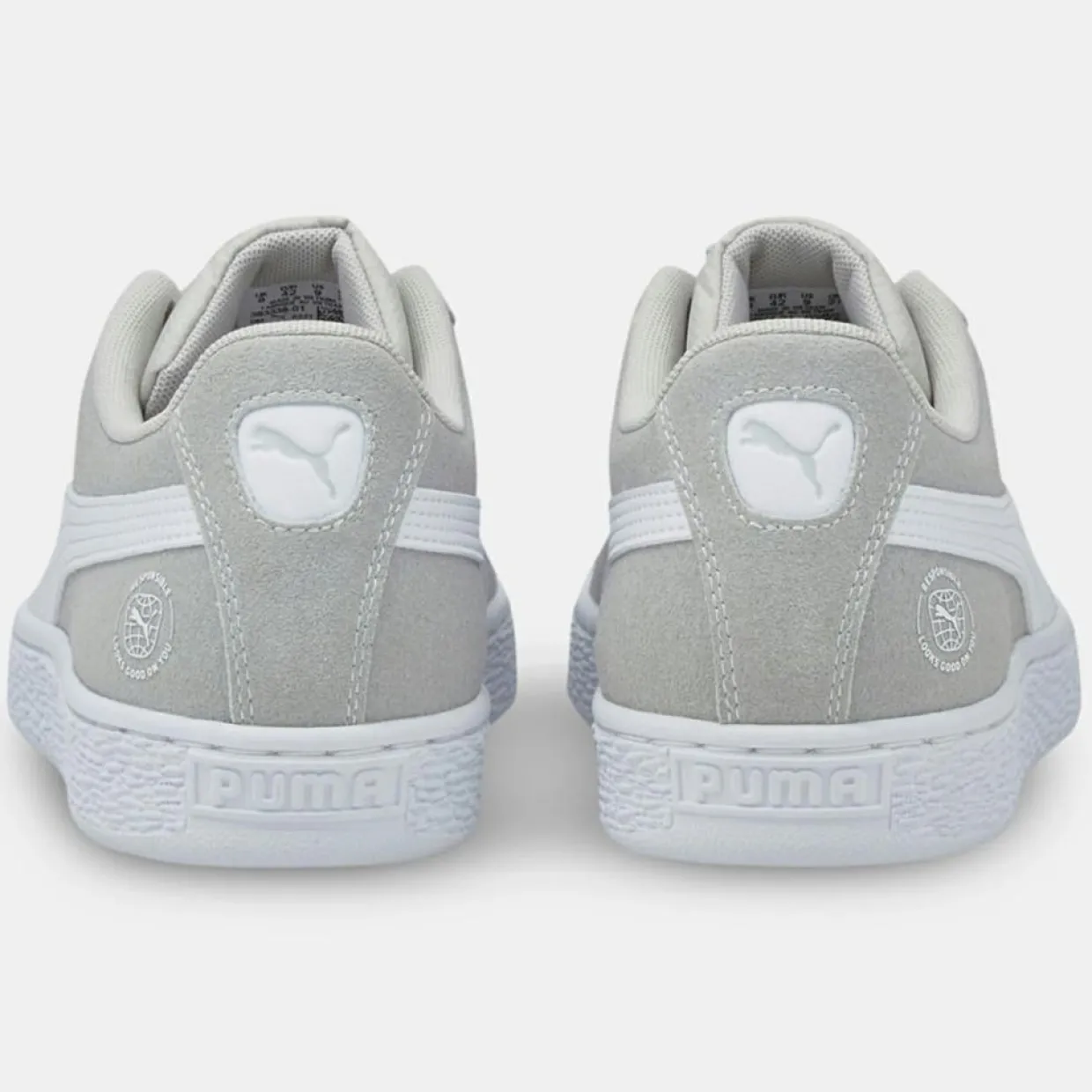 Homme Puma Baskets^Baskets en Velours de Cuir Re:Style grises