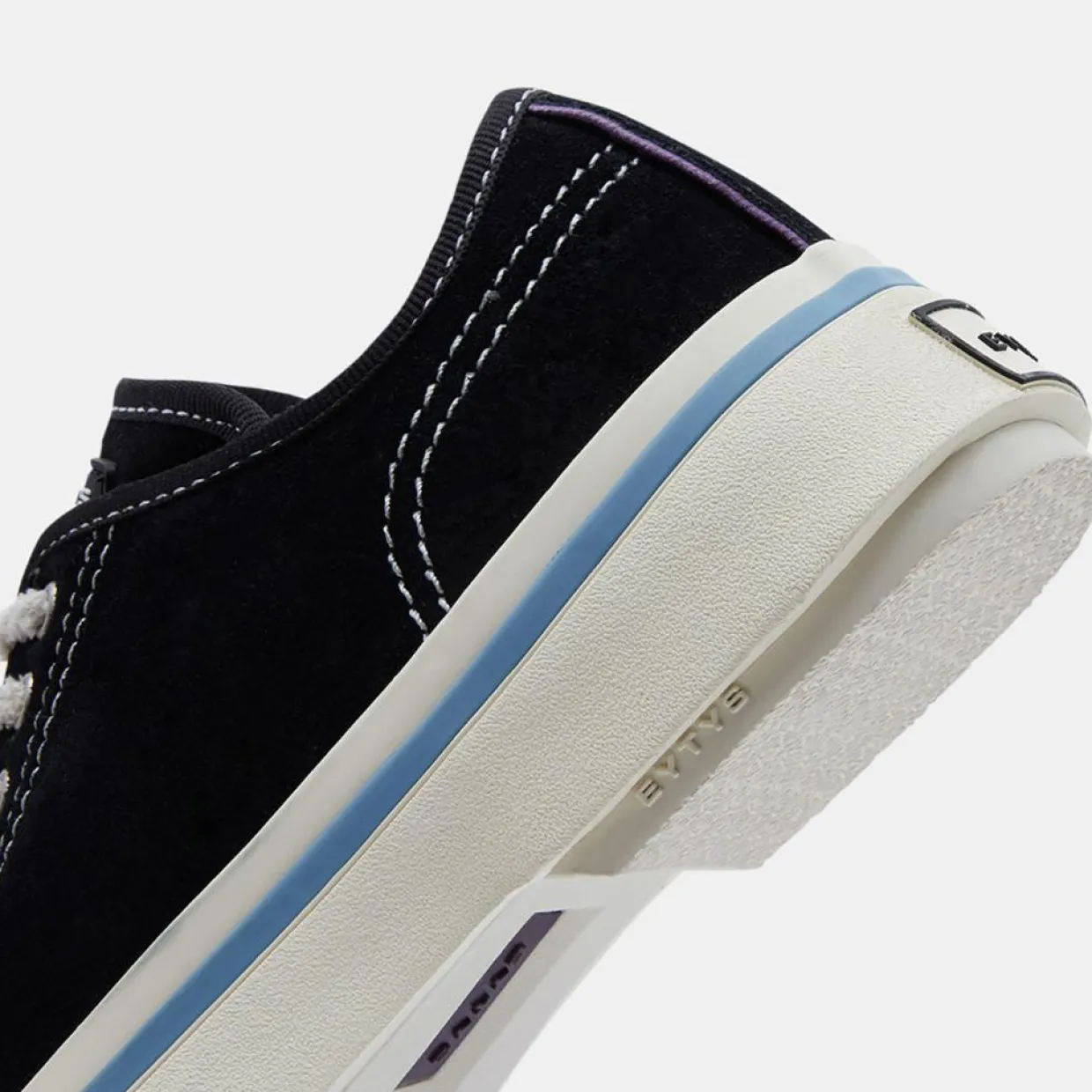 Baskets en Velours de Cuir Laguna blanc/noir-Eytys