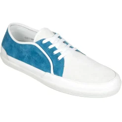 Baskets en Velours de Cuir bleu/blanc-Dolce & Gabbana New
