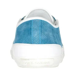 Baskets en Velours de Cuir bleu/blanc-Dolce & Gabbana New