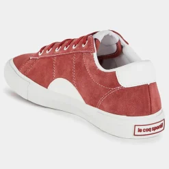 Femme Le Coq Sportif Baskets^Baskets en Velours de Cuir Verdon Plus prune