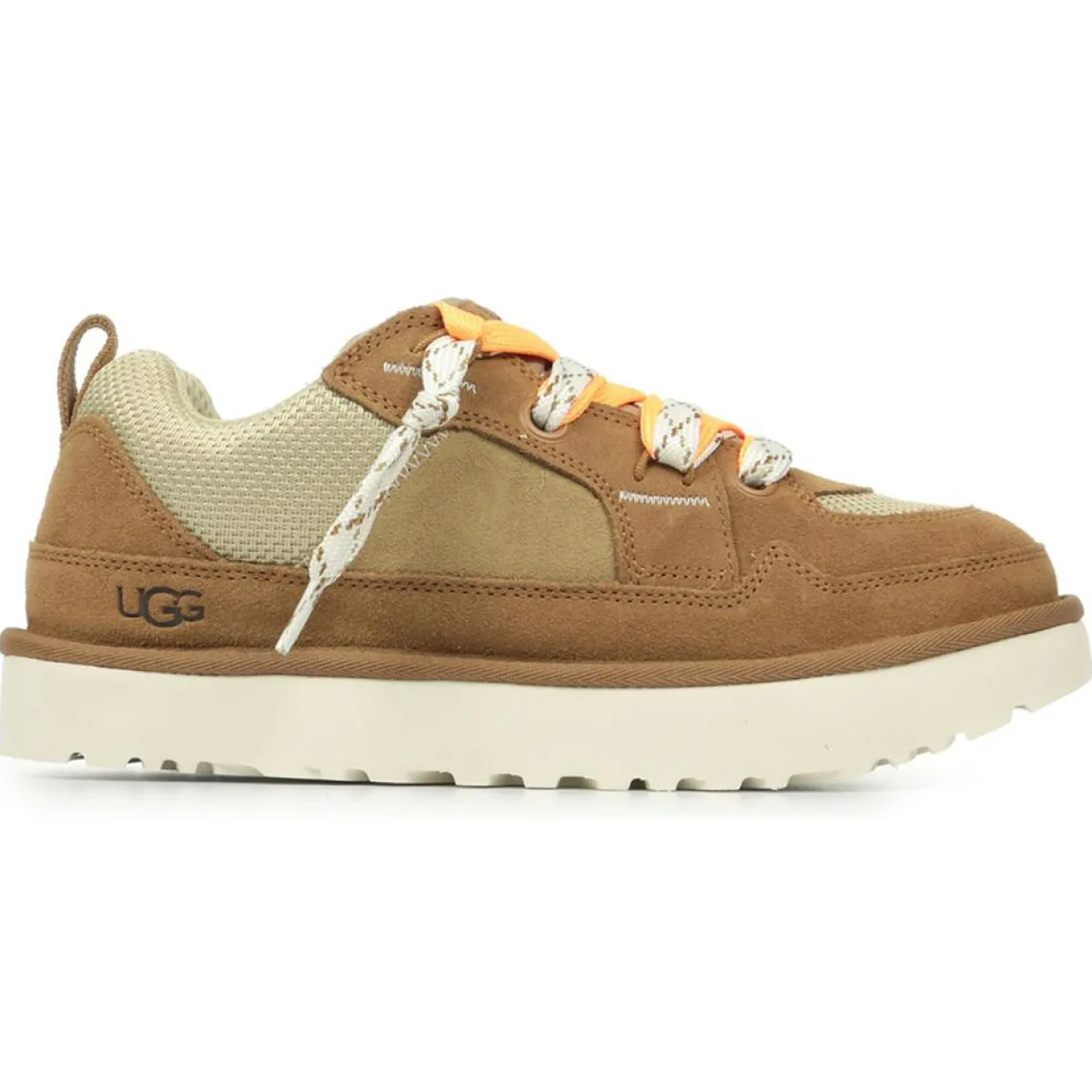 Homme Ugg Baskets^Baskets en Velours de Cuir Lo Lowmel marron