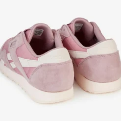 Femme Reebok Baskets^Baskets en Velours de Cuir & Mesh Cl Nylon J4 roses