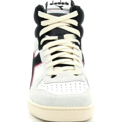 Baskets en Velours de Cuir Magic B blanc/noir-Diadora Clearance
