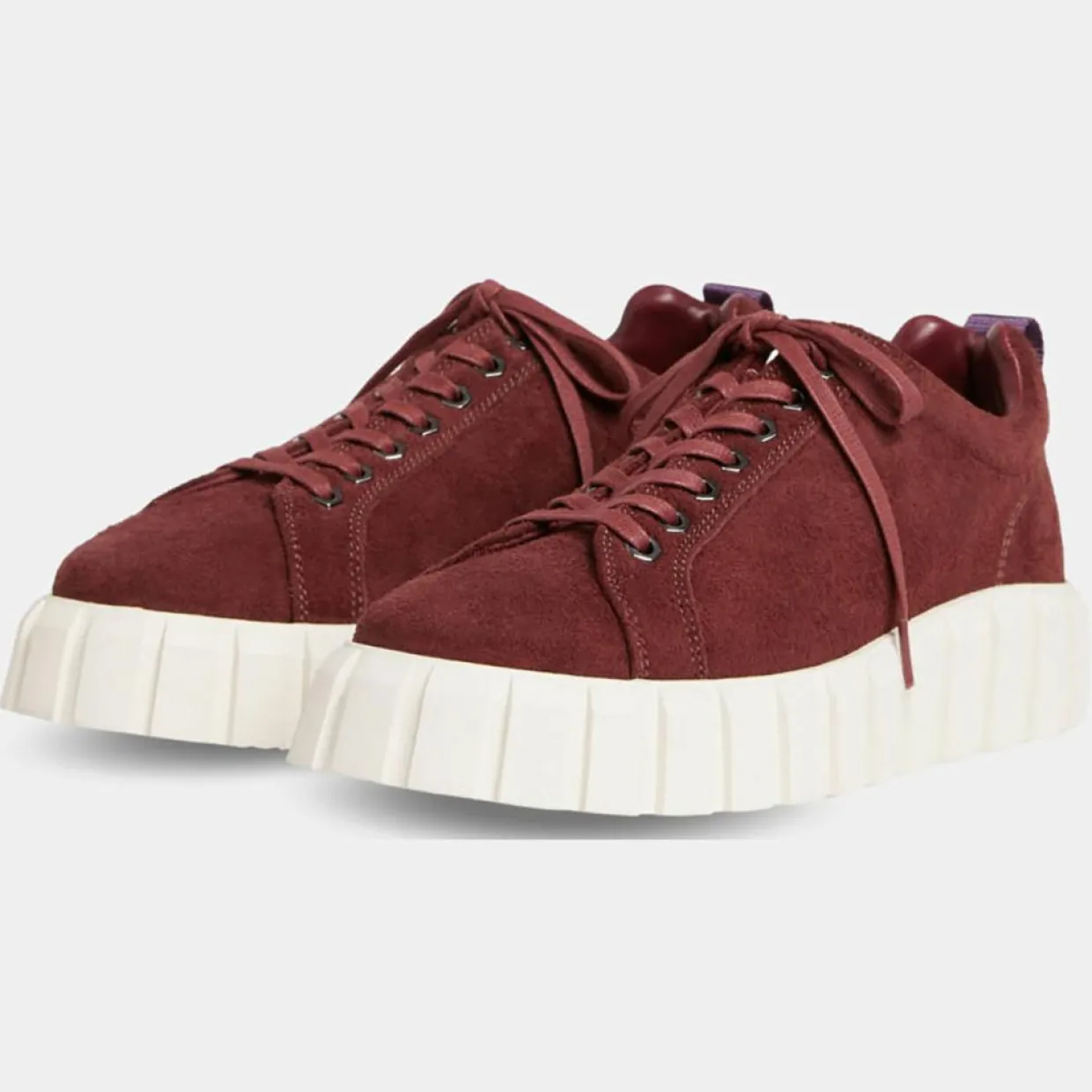 Femme Eytys Baskets^Baskets en Velours de Cuir Odessa bordeaux