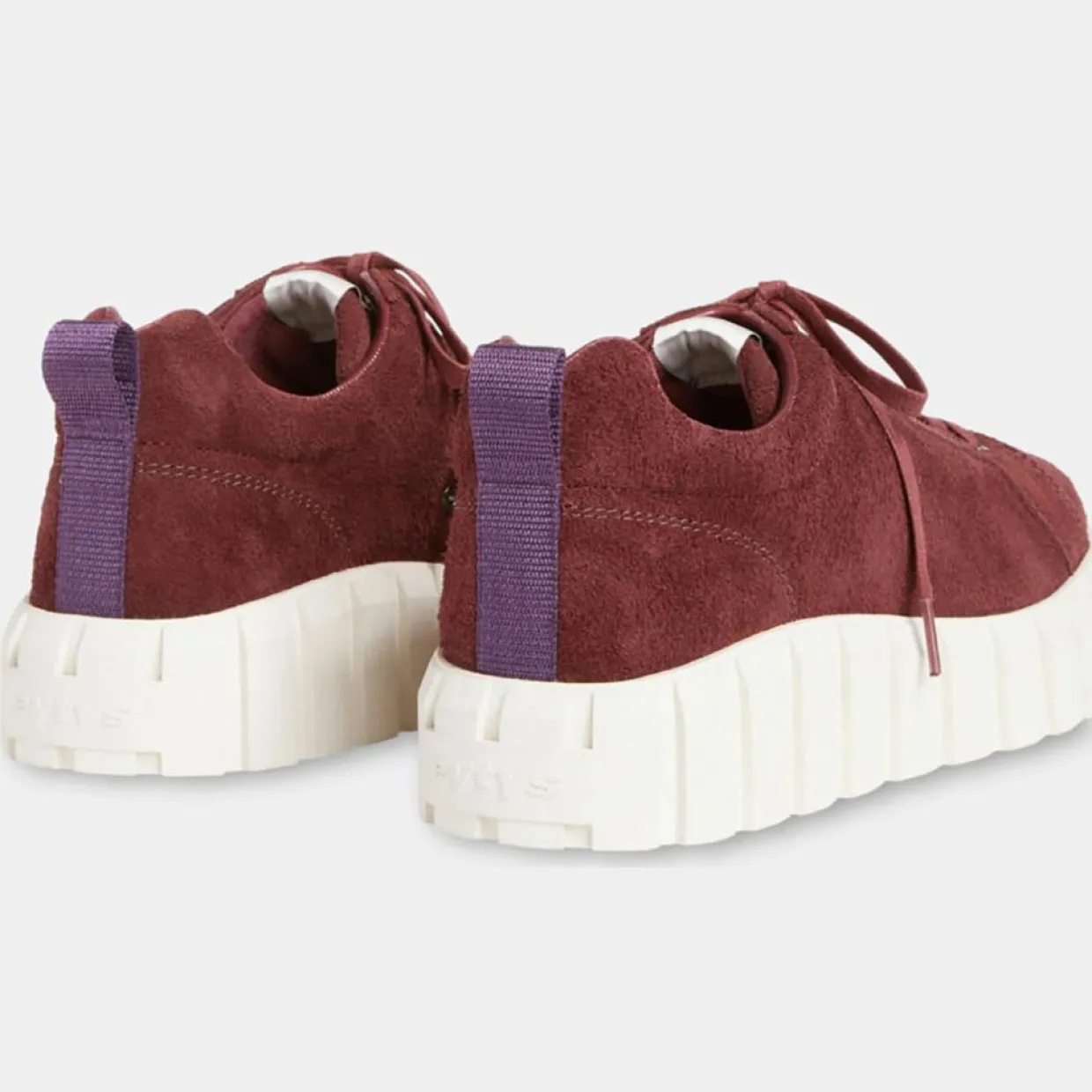 Femme Eytys Baskets^Baskets en Velours de Cuir Odessa bordeaux