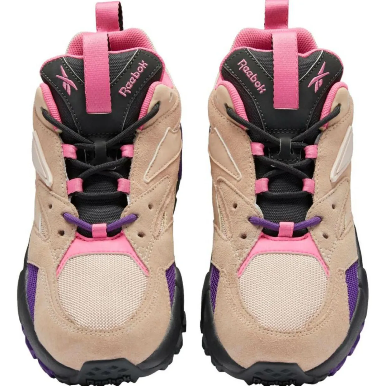 Baskets en Velours de Cuir & Mesh Aztrek Double Mix T rose/violet-Reebok Sale