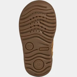 Enfant Geox Garçon^Baskets en Velours de Cuir Macchia camel