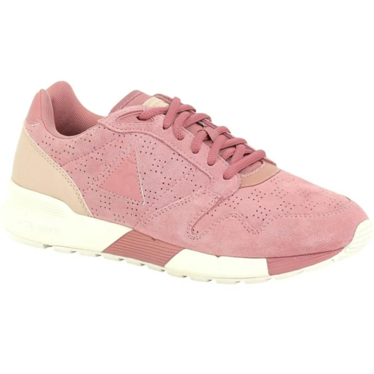 Femme Le Coq Sportif Baskets^Baskets en Velours de Cuir Omega X W Summer Flavor roses