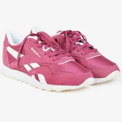 Baskets en Velours de Cuir & Mesh Cl Nylon Cn4018 rose foncé-Reebok New