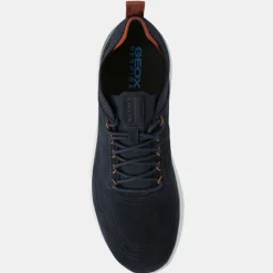 Baskets en Velours de Cuir Spherica bleu marine-Geox Sale