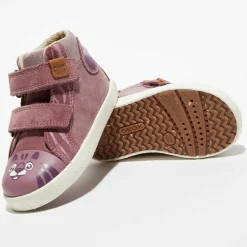 Baskets en Velours de Cuir Kilwi x WWF rose foncé-Geox Discount