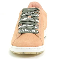 Femme Le Coq Sportif Baskets^Baskets en Velours de Cuir Courtset rose moyen