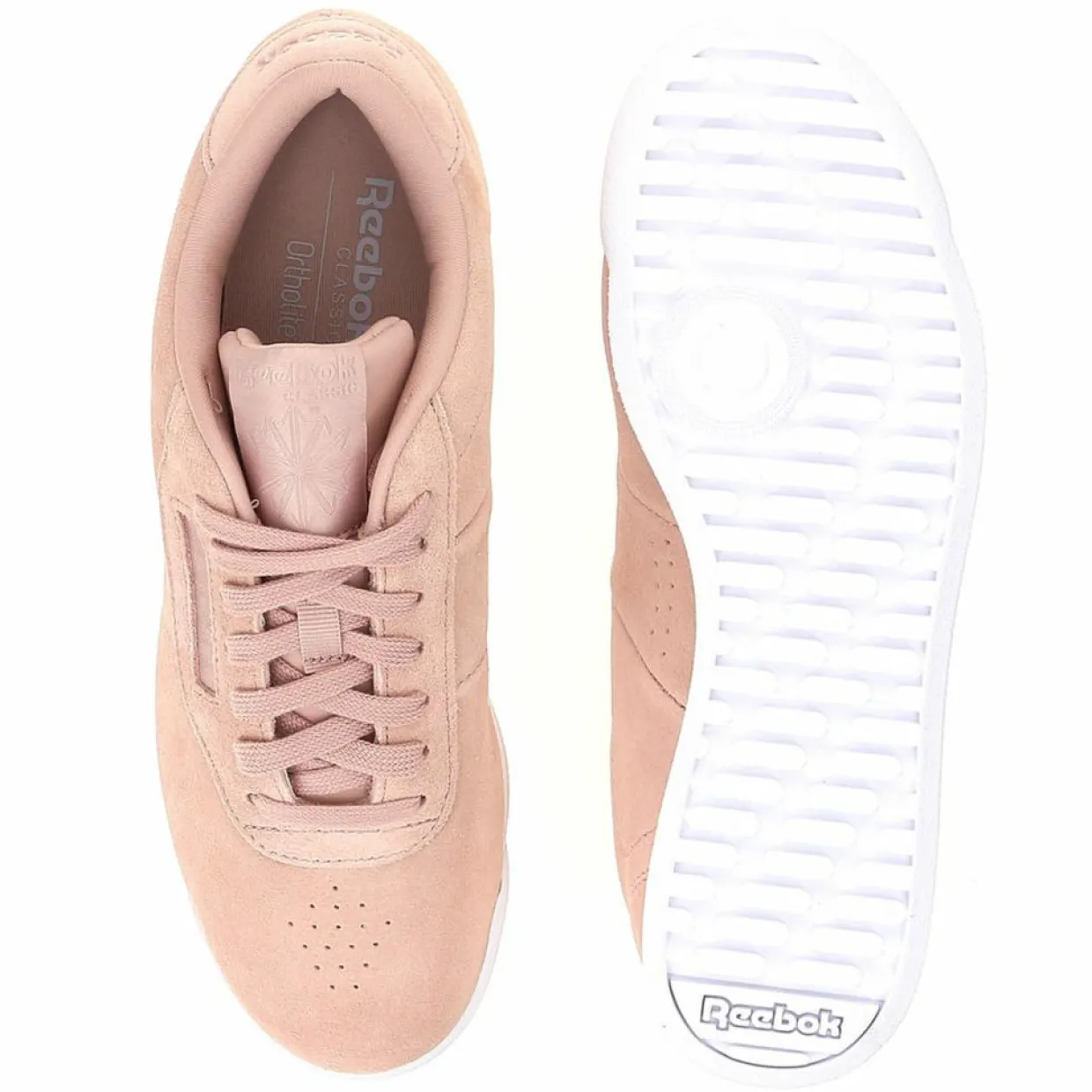 Enfant Reebok Fille^Baskets en Velours de Cuir Princess roses