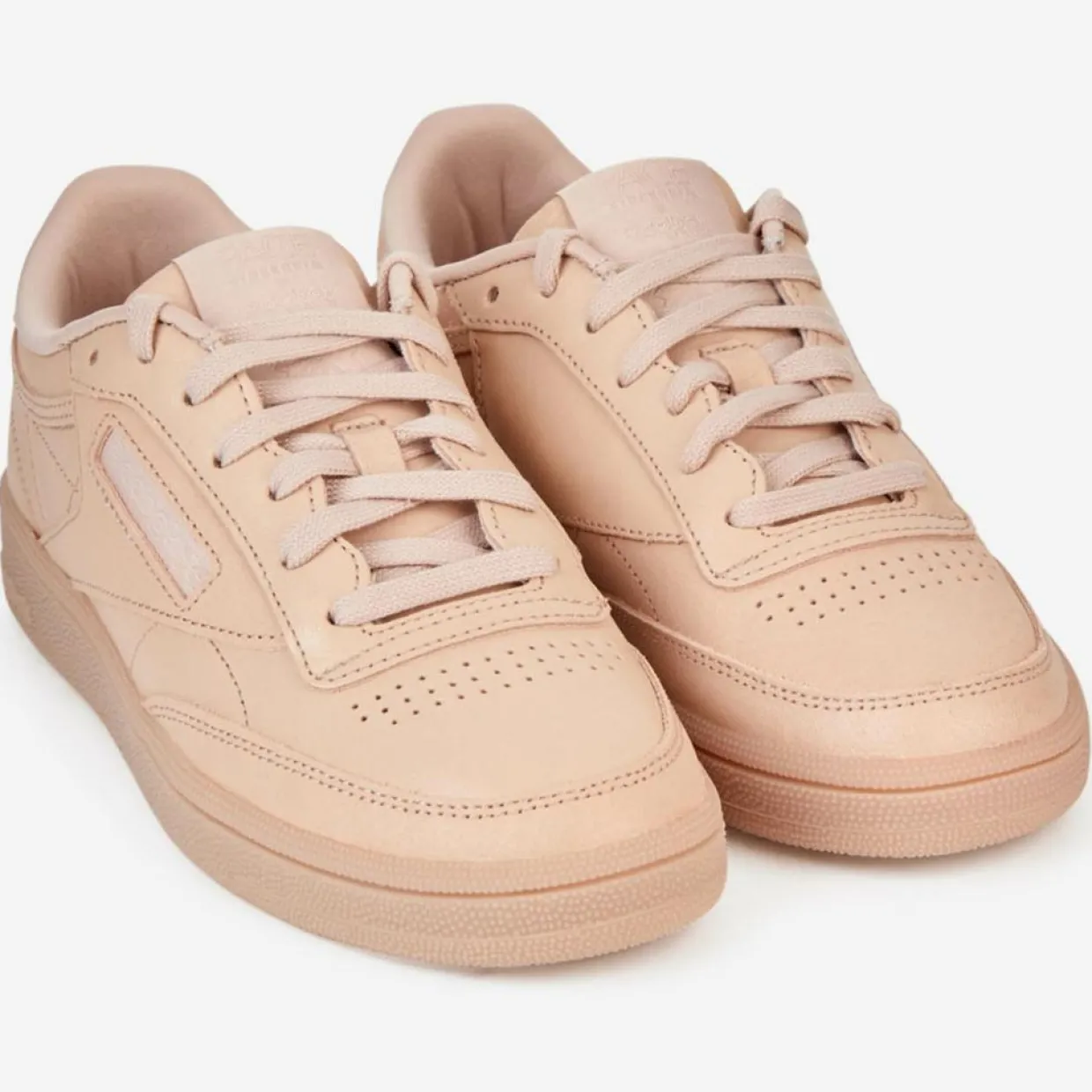 Baskets en Velours de Cuir Club C 85 Suede J4 rose clair-Reebok New