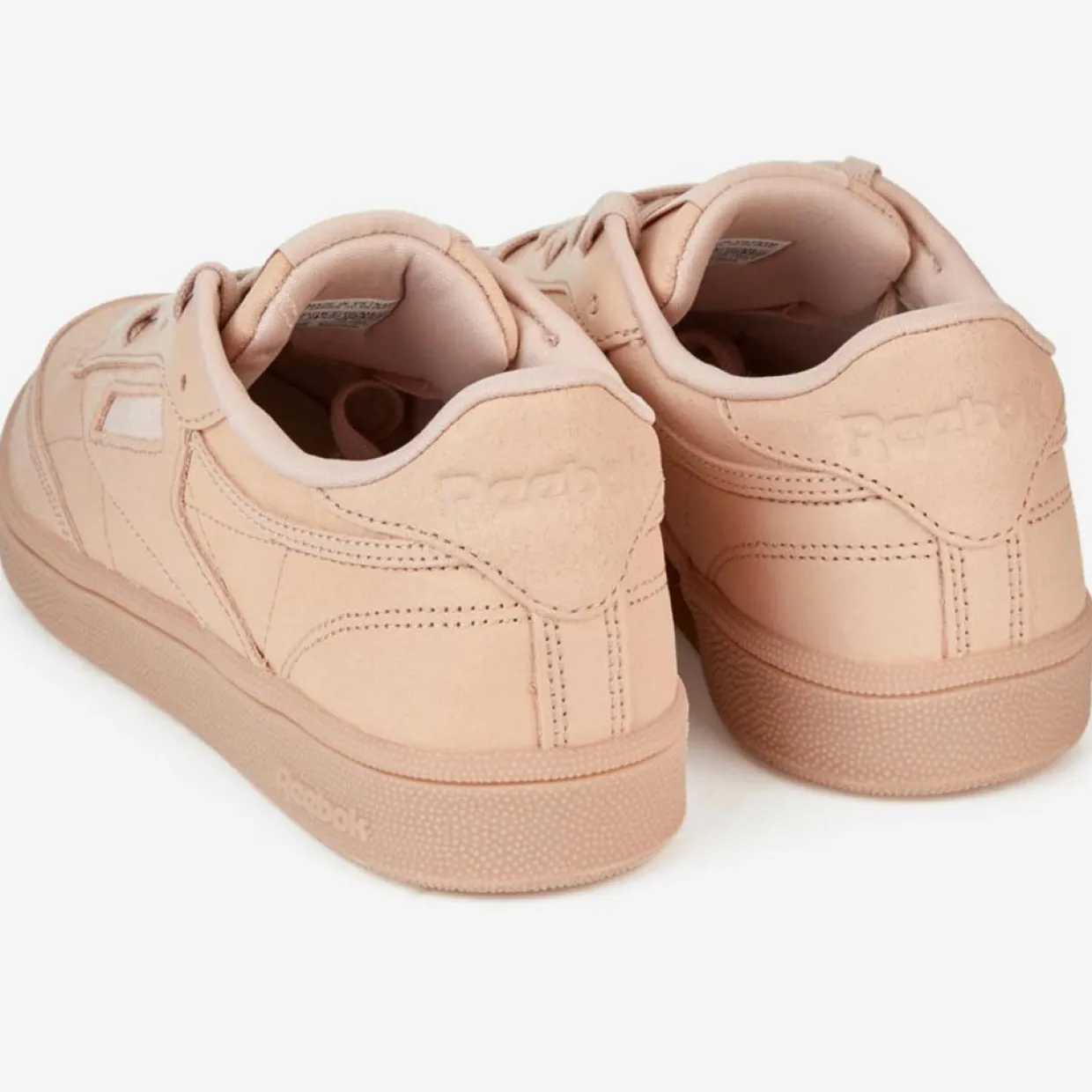 Baskets en Velours de Cuir Club C 85 Suede J4 rose clair-Reebok New