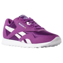 Baskets en Velours de Cuir et Mesh Classic Nylon violettes-Reebok New