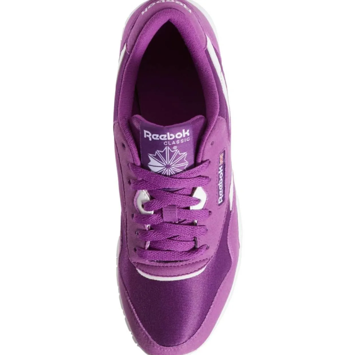 Baskets en Velours de Cuir et Mesh Classic Nylon violettes-Reebok New
