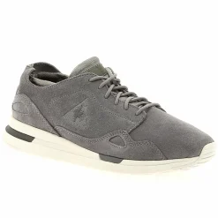 Baskets en Velours de Cuir Lcsr Flow grises-Le Coq Sportif