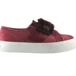 Femme Superga Baskets^Baskets en velours Fur bordeaux