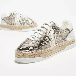 Femme Canal Saint Martin Baskets^Baskets espadrilles en Cuir Lancry python blanc/doré