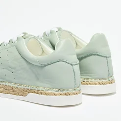 Femme Canal Saint Martin Baskets^Baskets espadrilles en Cuir Lancry vertes