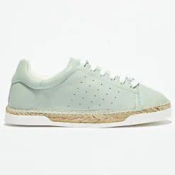 Femme Canal Saint Martin Baskets^Baskets espadrilles en Cuir Lancry vertes