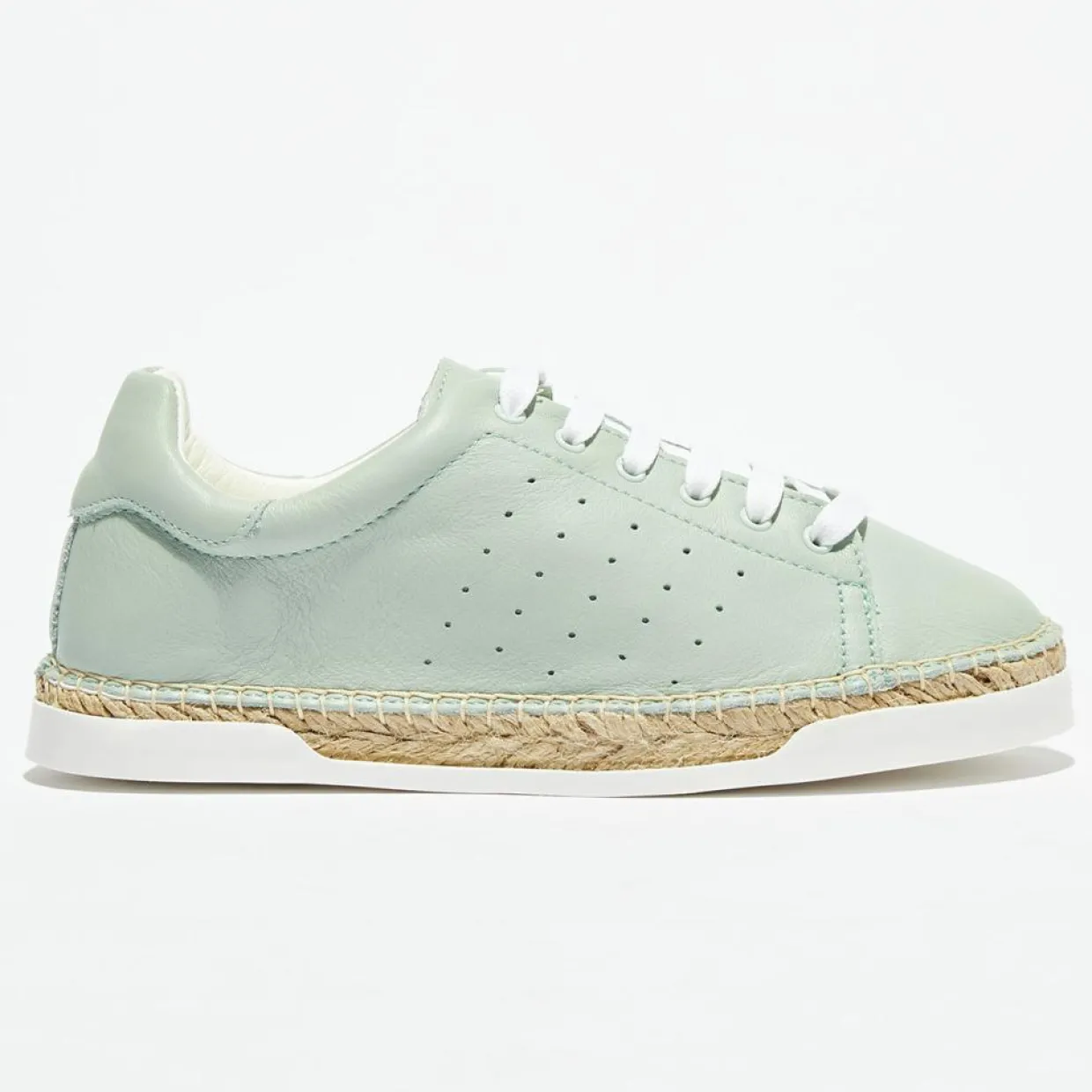 Femme Canal Saint Martin Baskets^Baskets espadrilles en Cuir Lancry vertes