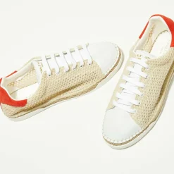 Baskets espadrilles en Cuir & Toile Lancry Beach beiges-Canal Saint Martin Clearance