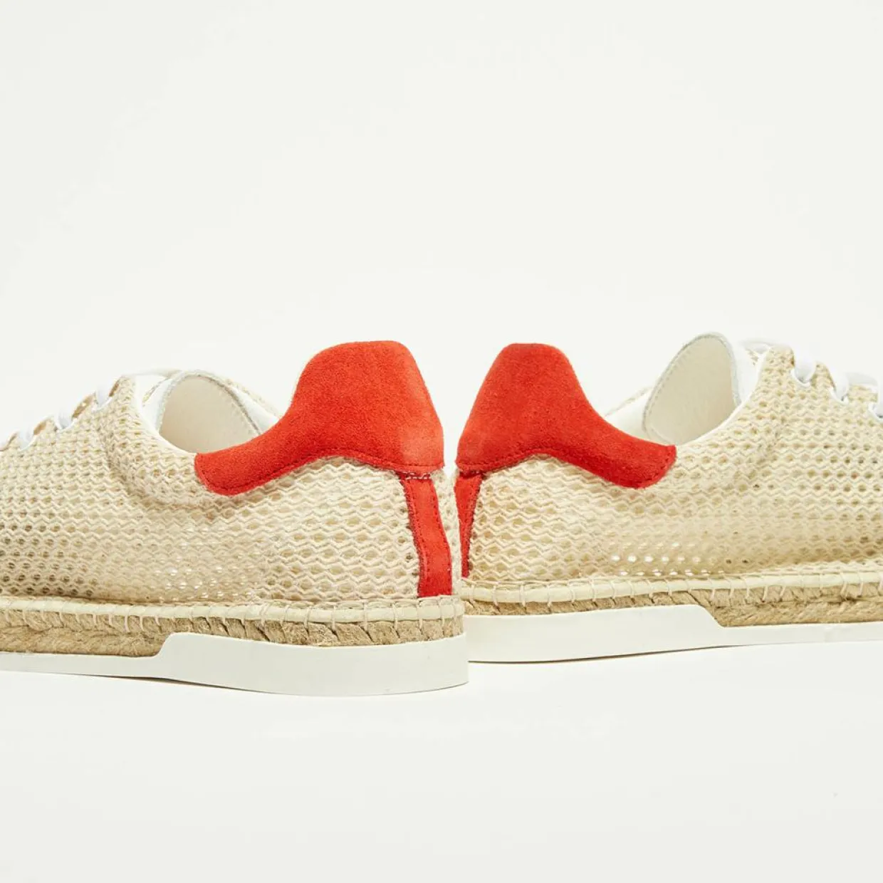 Baskets espadrilles en Cuir & Toile Lancry Beach beiges-Canal Saint Martin Clearance