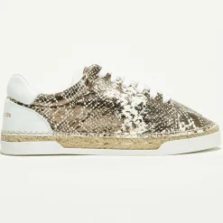 Femme Canal Saint Martin Baskets^Baskets espadrilles en Cuir Lancry python marron