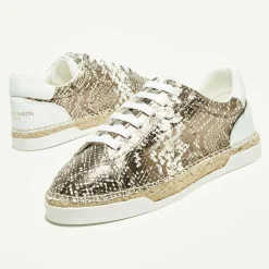 Femme Canal Saint Martin Baskets^Baskets espadrilles en Cuir Lancry python marron