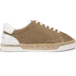 Baskets espadrilles en Cuir Lancry lurex dorées-Canal Saint Martin Outlet